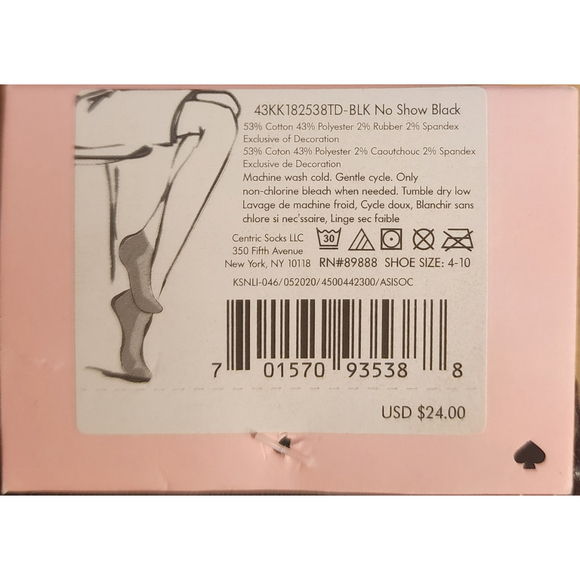 Kate Spade Women Black Barre Yoga Ballet Pilates Gym Socks - One Size - 2 Pairs - Picture 9 of 10
